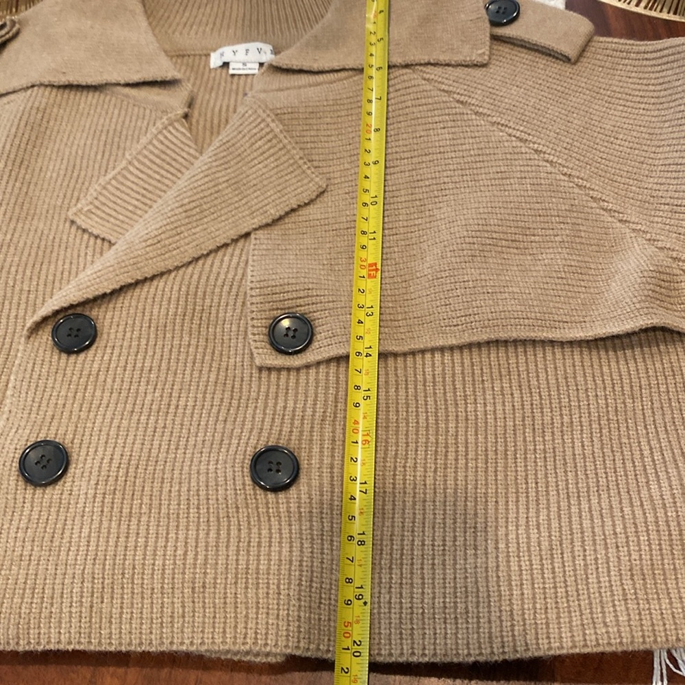 New Cropped Sweater Trench Size Small (fits like large) - Picture 7 of 8